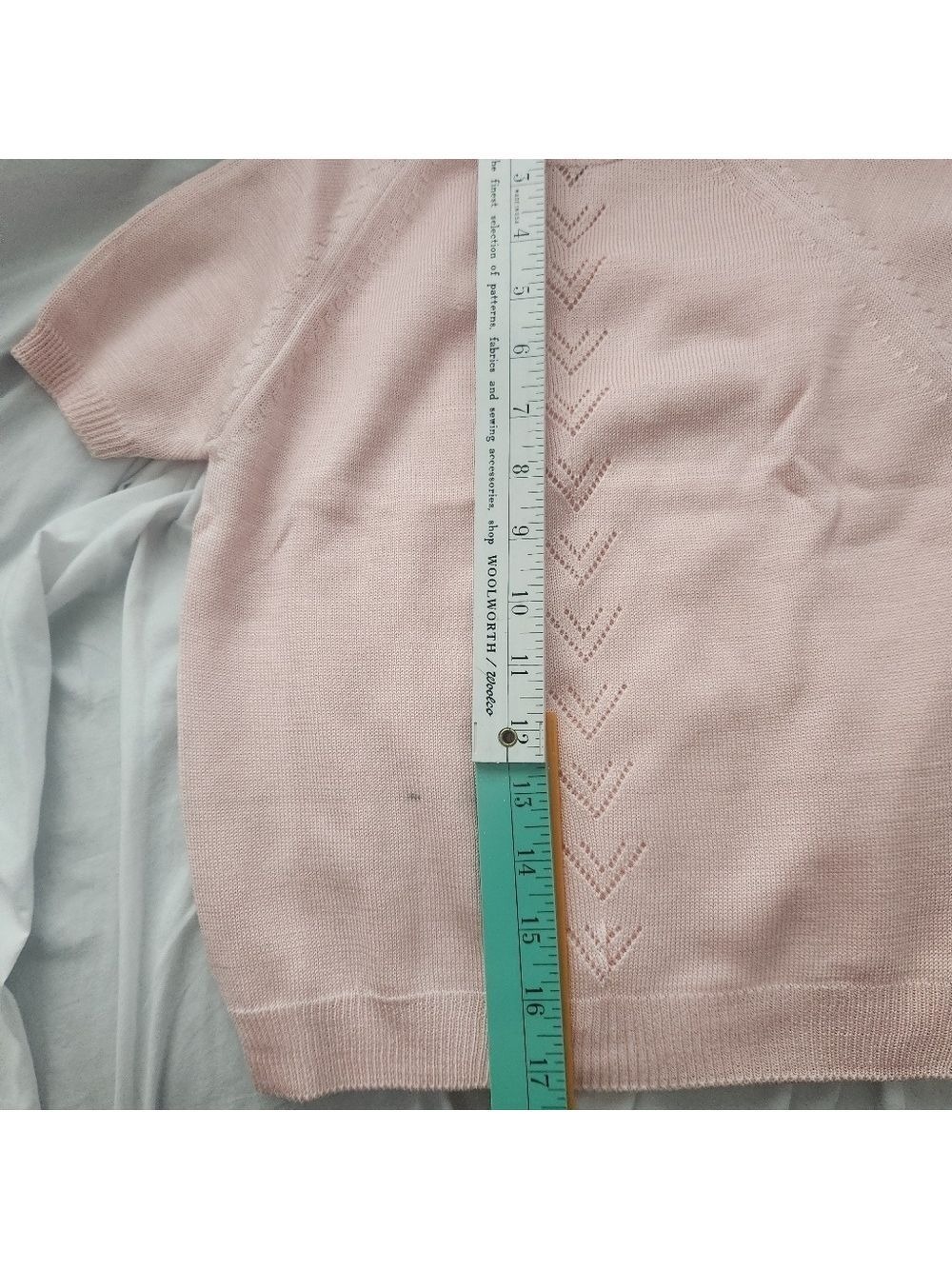NEW VINTAGE 60/70's, Handmade In Spain, beautiful little light pink sweater - Picture 6 of 10